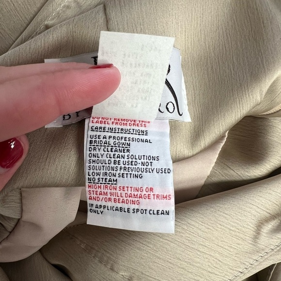 Noir by Lazaro Champaign gold bridal formal dress - Picture 8 of 9